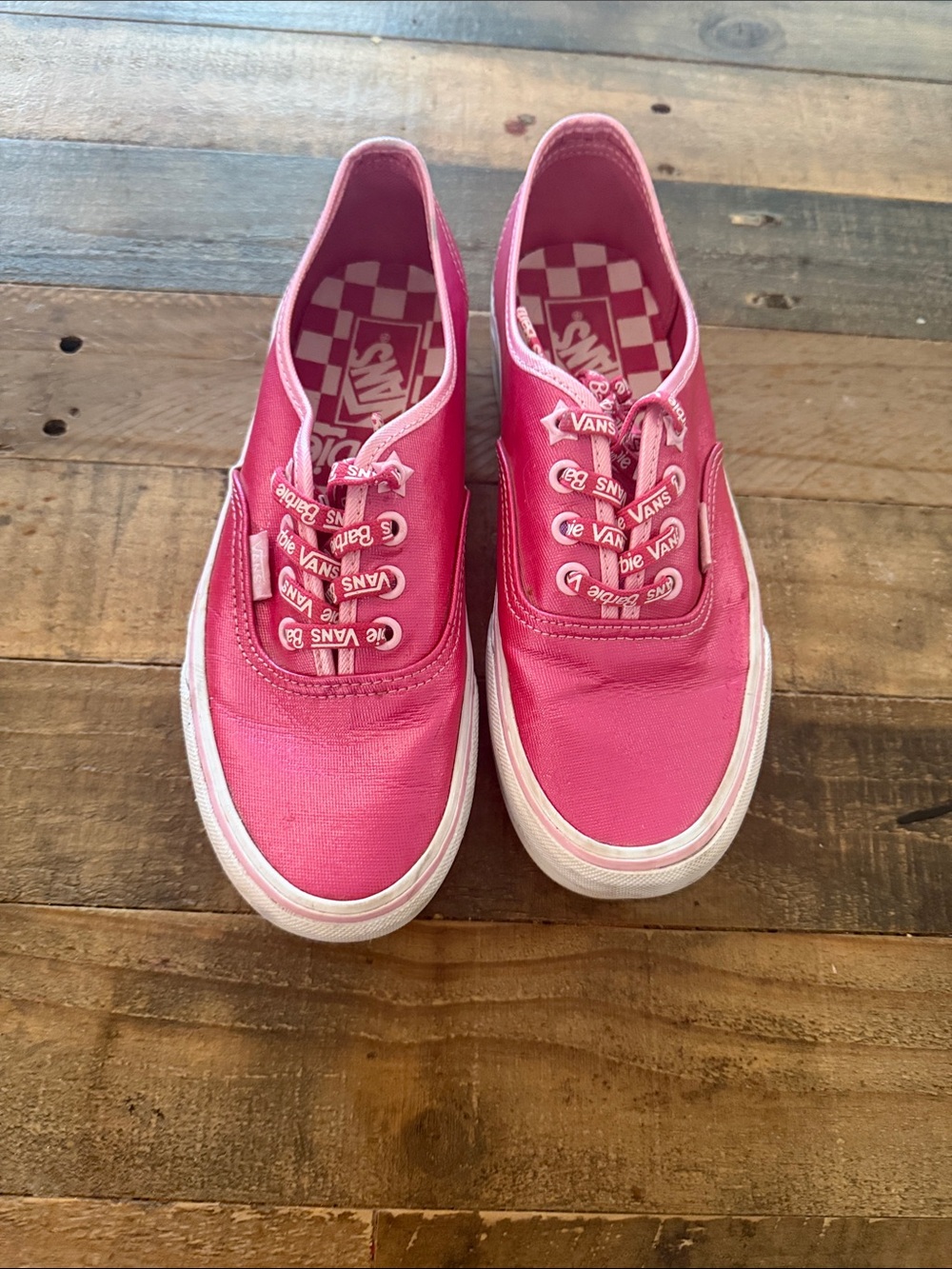 Vans Women’s Hot Pink Barbie Special Edition Low-Top Canvas Sneakers